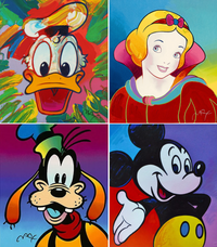 Peter Max - Disney Characters, 1995 (Painting) - Ethos Arts Inc.