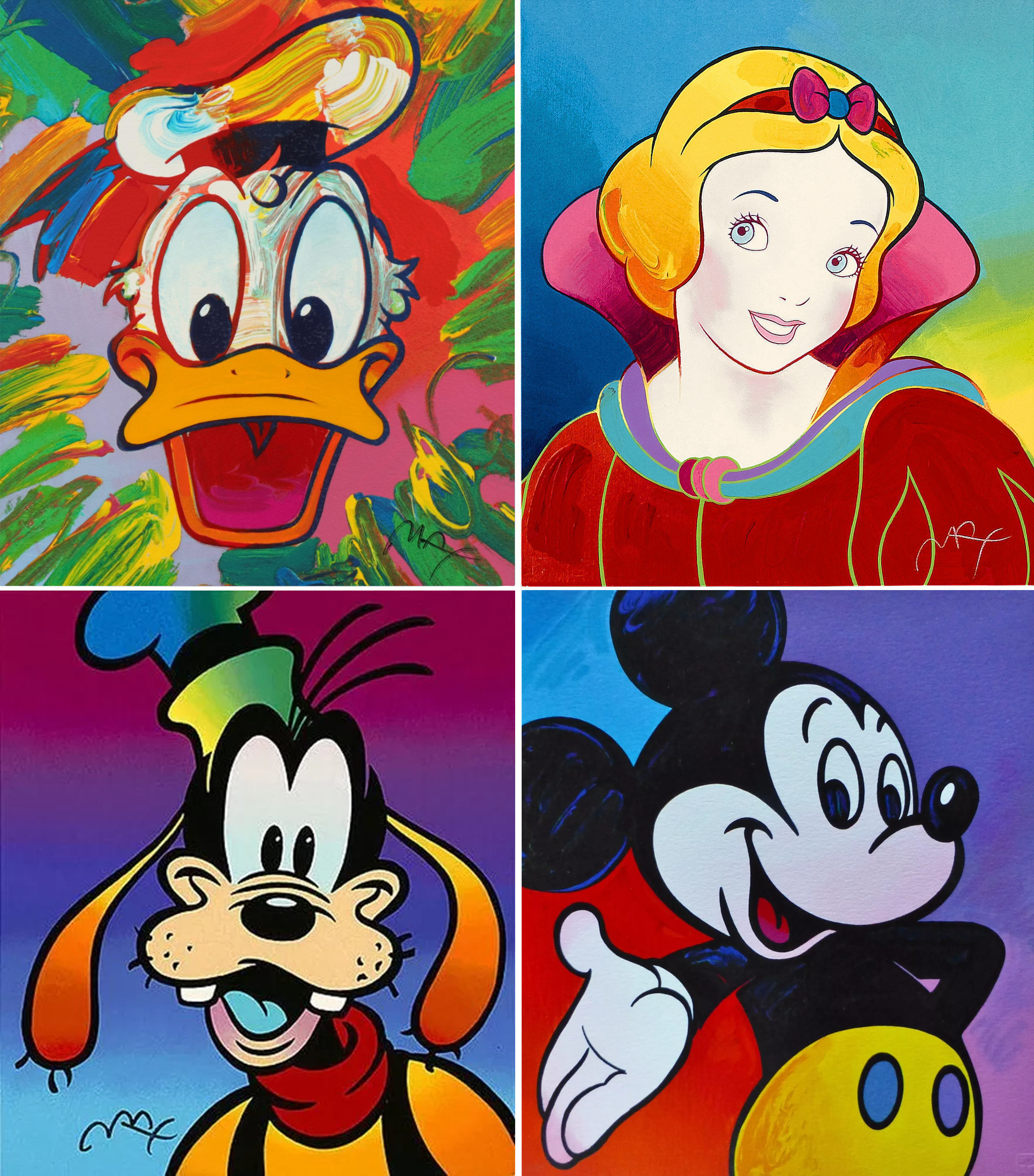 Peter Max - Disney Characters, 1995 (Painting) - Ethos Arts Inc.