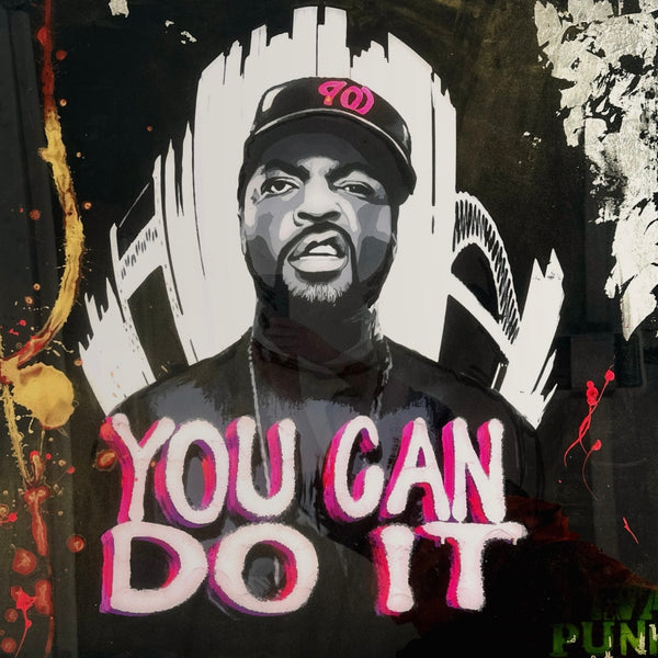 Luciana Caporaso - ICE CUBE - YOU CAN DO IT, 2023 (Painting) - Ethos Arts Inc.