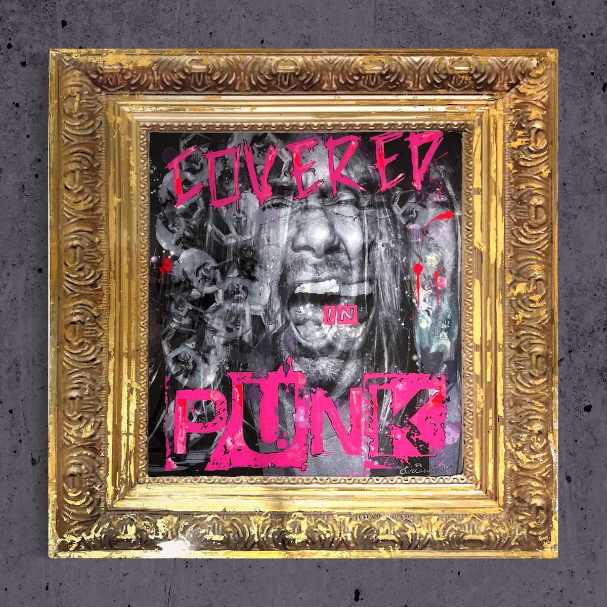 Luciana Caporaso - IGGY POP - COVERED IN PUNK, 2023 (Painting) - Ethos Arts Inc.