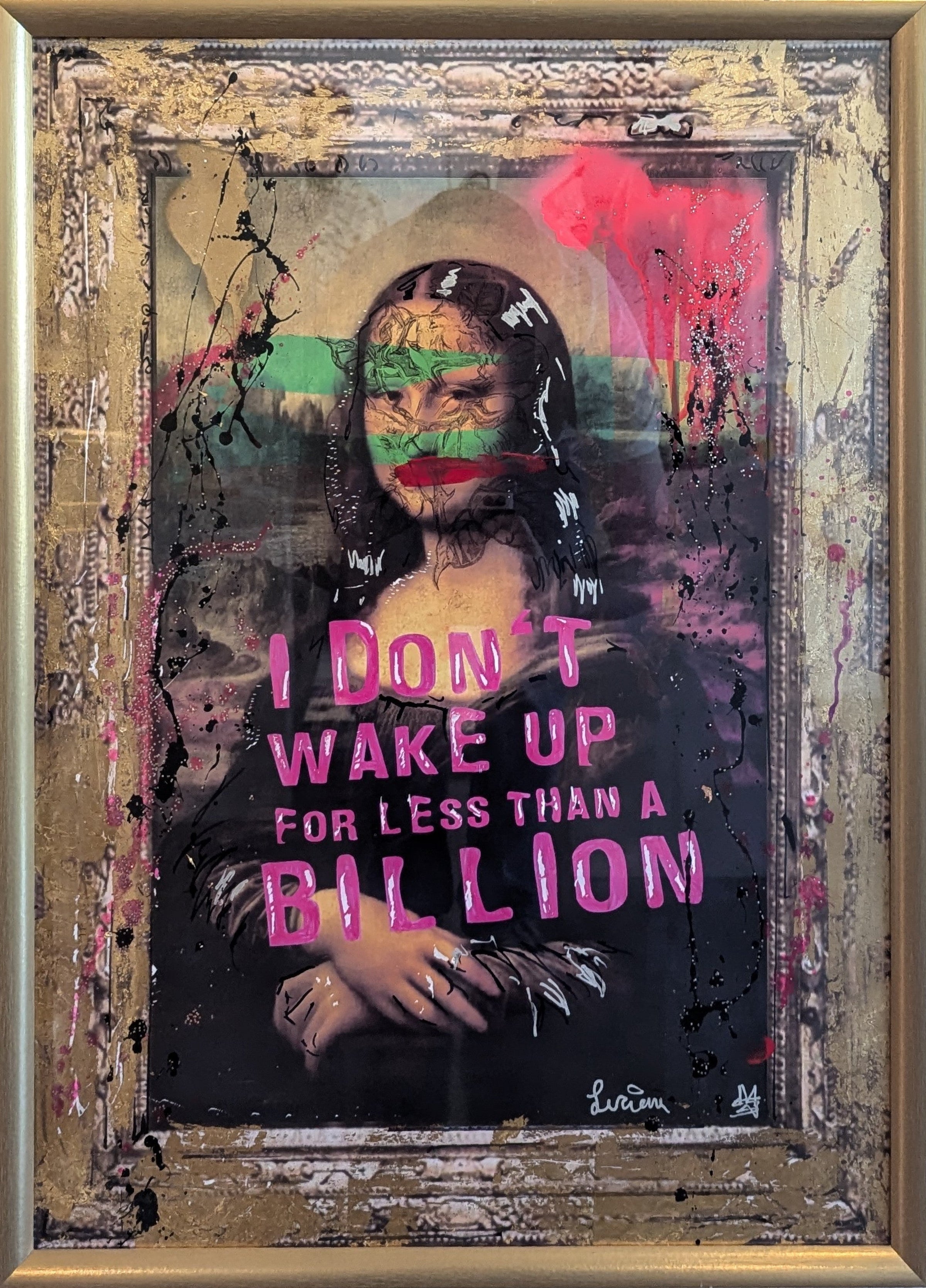 Luciana Caporaso - MONA LISA - I DON'T WAKE UP FOR LESS THAN BILLION, 2024 (Painting) - Ethos Arts Inc.