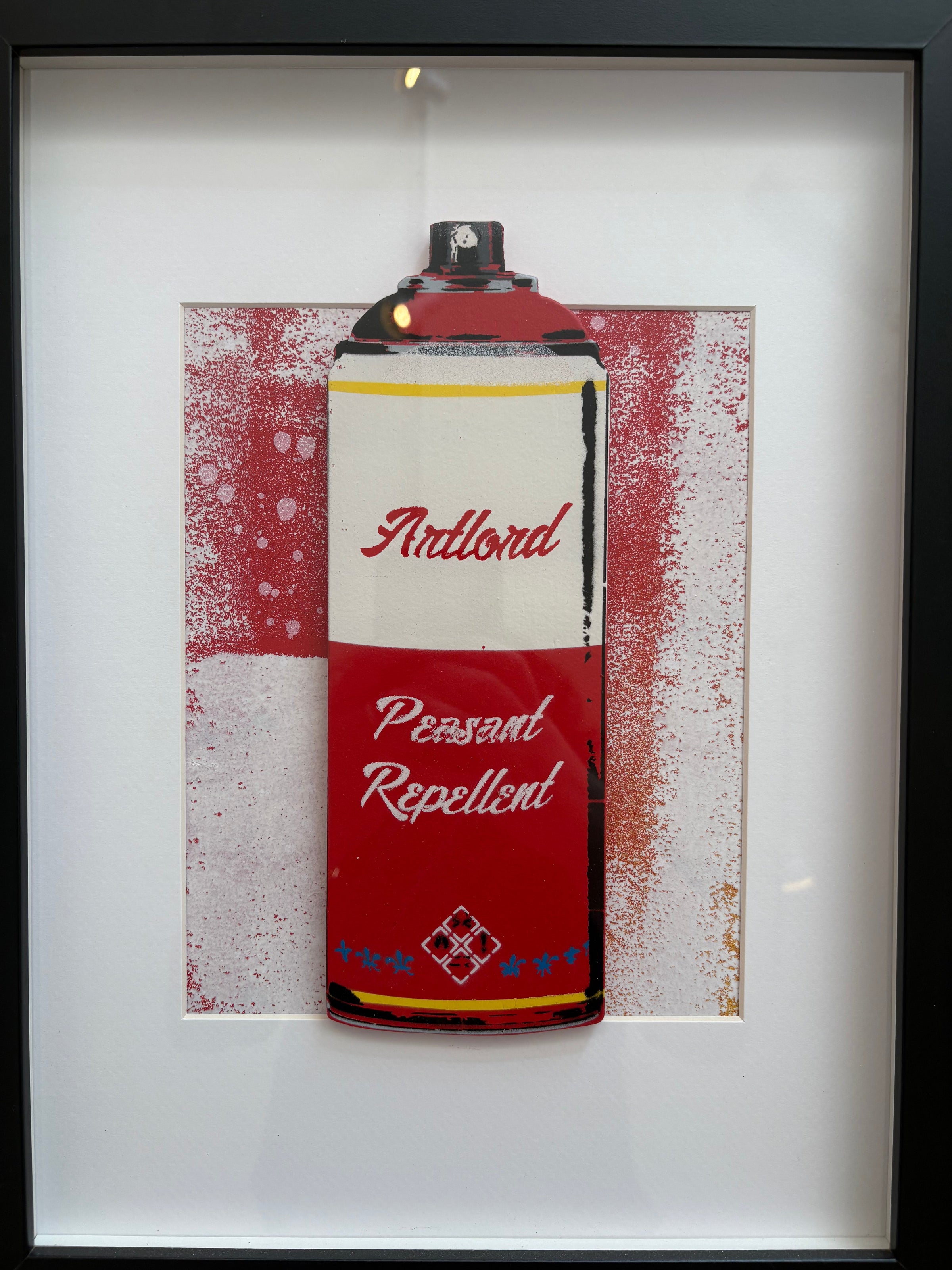 Artlord - Peasant Repellent (Red & White), 2025 (Painting) - Ethos Arts Inc.