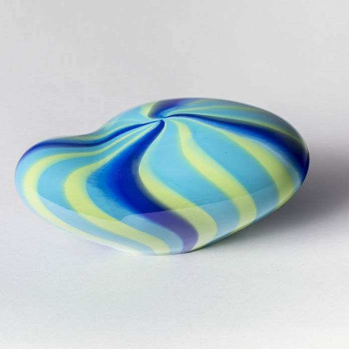 Eva Moosbrugger - Reveries (Blue & Green Stripes), 2022 (Art Glass) - Ethos Arts Inc.
