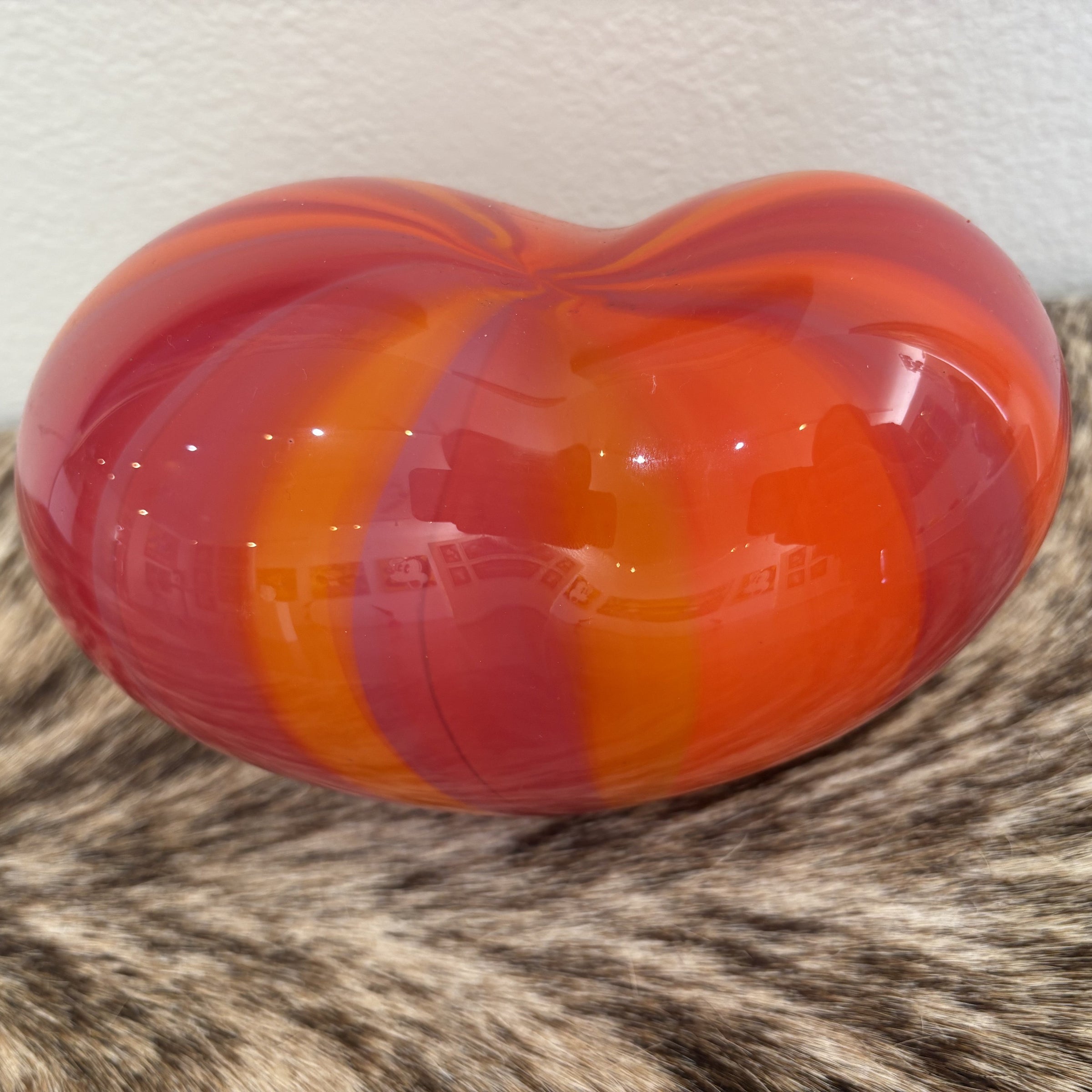 Eva Moosbrugger - Reveries (Red & Orange Stripes), 2022 (Art Glass) - Ethos Arts Inc.
