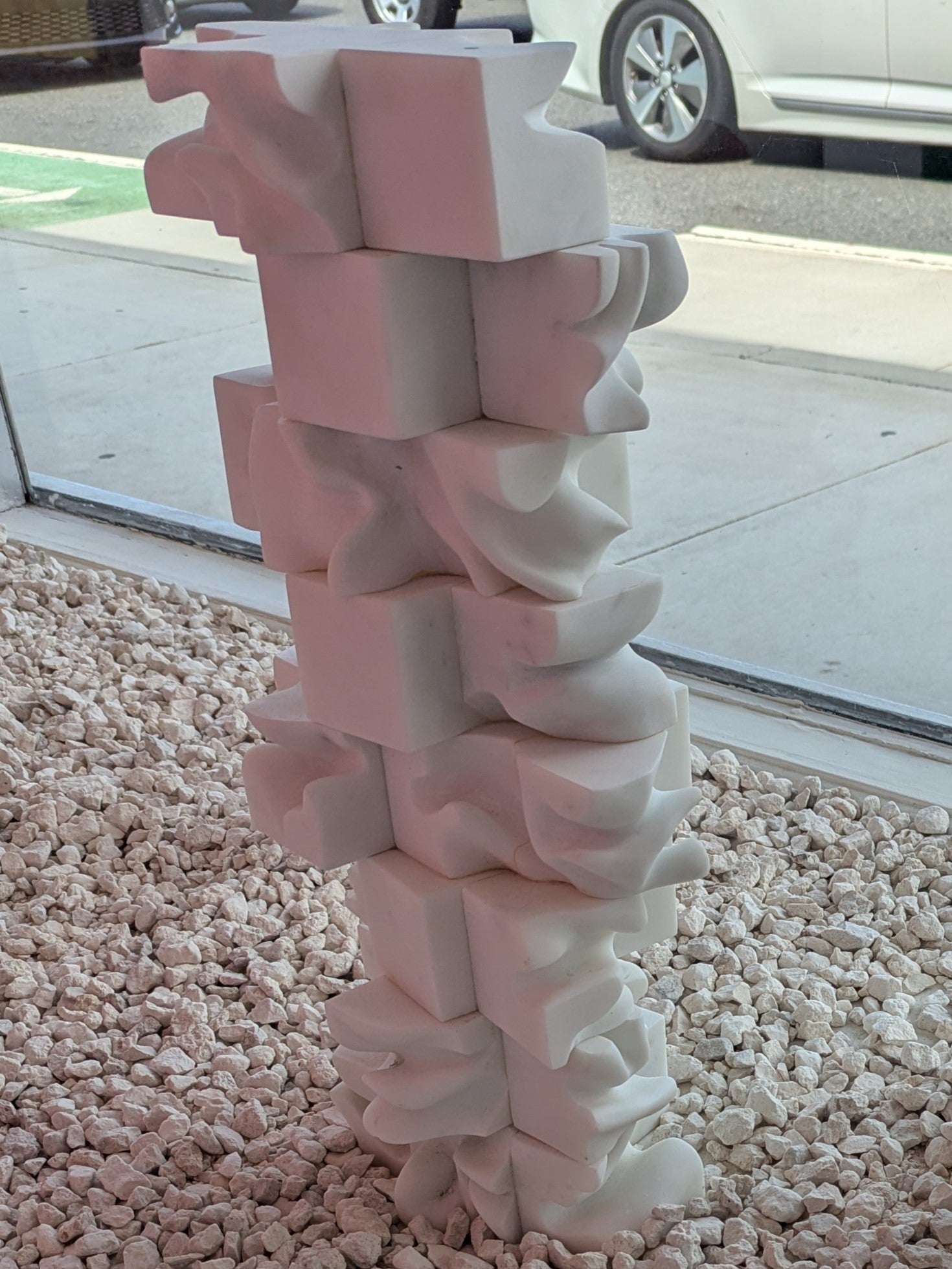 Marton Varo - Vertical Cubes (sculpture) - Ethos Arts Inc.