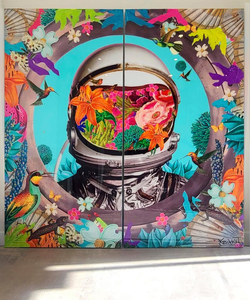 David Krovblit - Porthole - Astro Head(Diptych) (Painting) - Ethos Arts Inc.