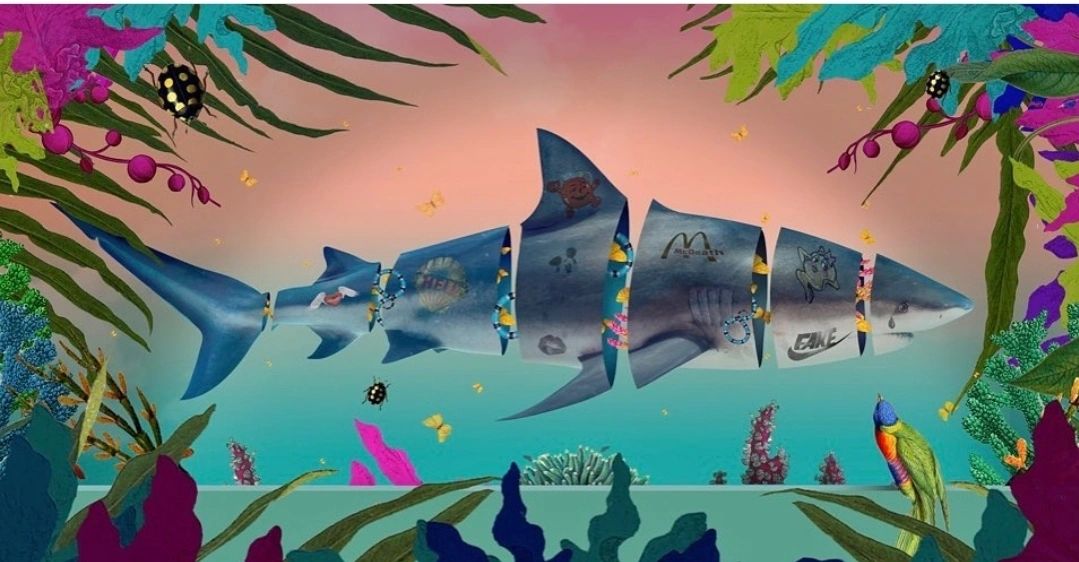 David Krovblit - Shark Tank, 2024 (Painting) - Ethos Arts Inc.