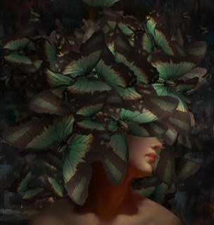 David Krovblit - Butterfly Brain - Dark Beauty, 2025 (Painting) - Ethos Arts Inc.