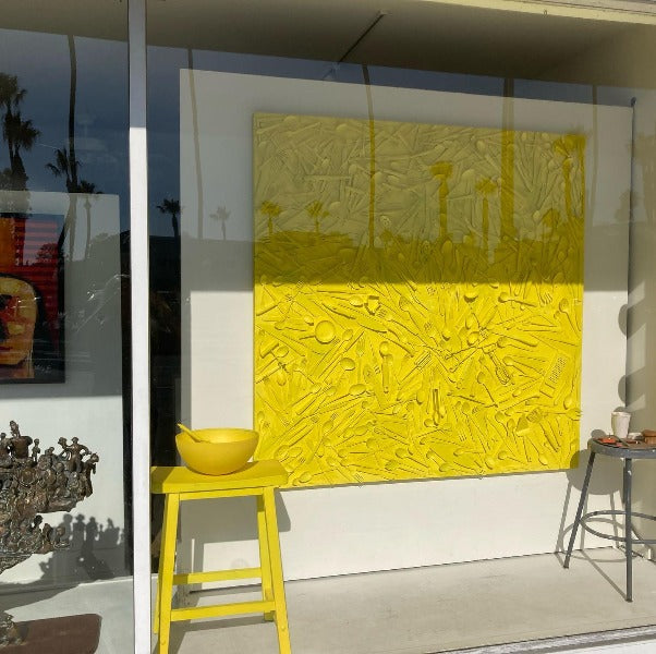 Georgeana Ireland- Let's Eat (Yellow) (Painting) - Ethos Arts Inc.