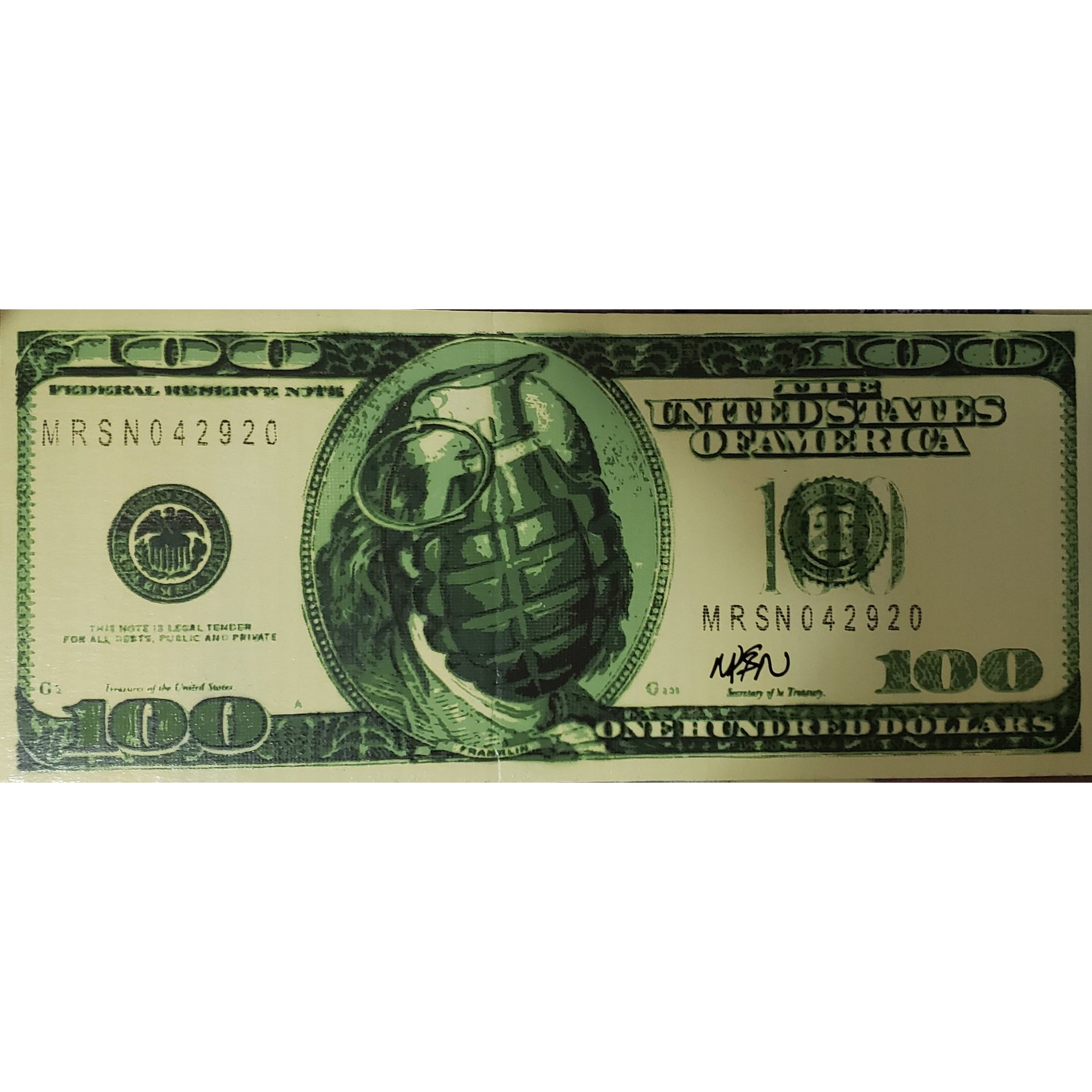MRSN- Bad Franklin (Painting) - Ethos Arts Inc.
