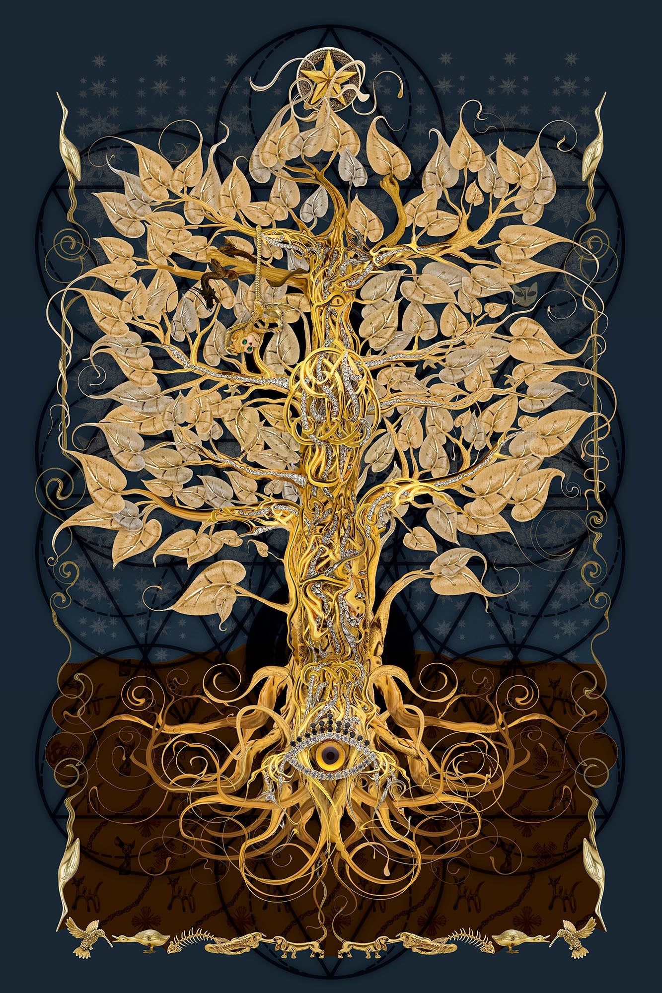 JT Burke - Beautiful Tree of Wisdom (Digital Print) - Ethos Arts Inc.