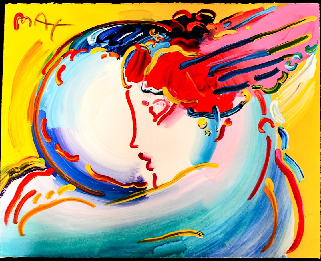 Peter Max - I Love the World (Painting) - Ethos Arts Inc.