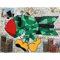VLAD VANDAMME- BOMBO (Green Camo Edition) (Painting) - Ethos Arts Inc.