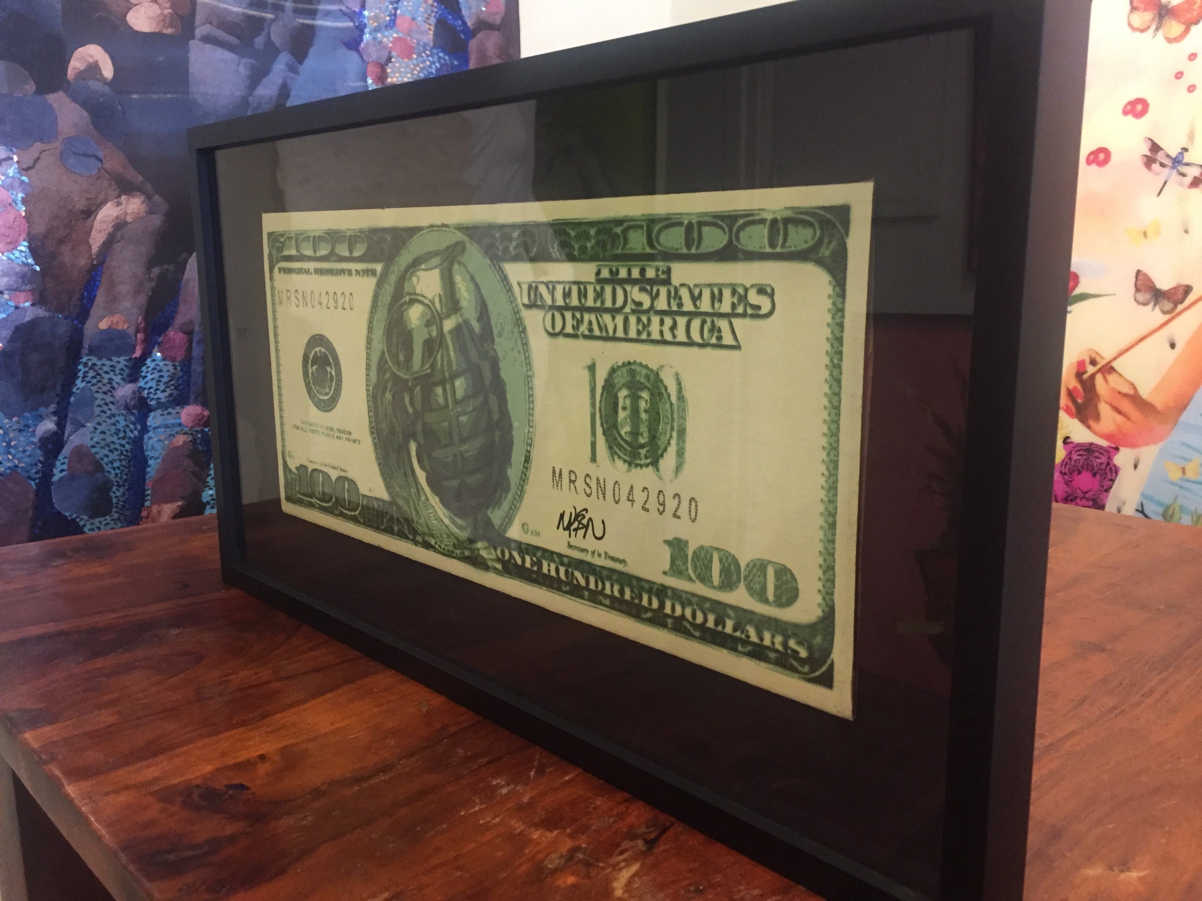 MRSN- Bad Franklin (Painting) - Ethos Arts Inc.