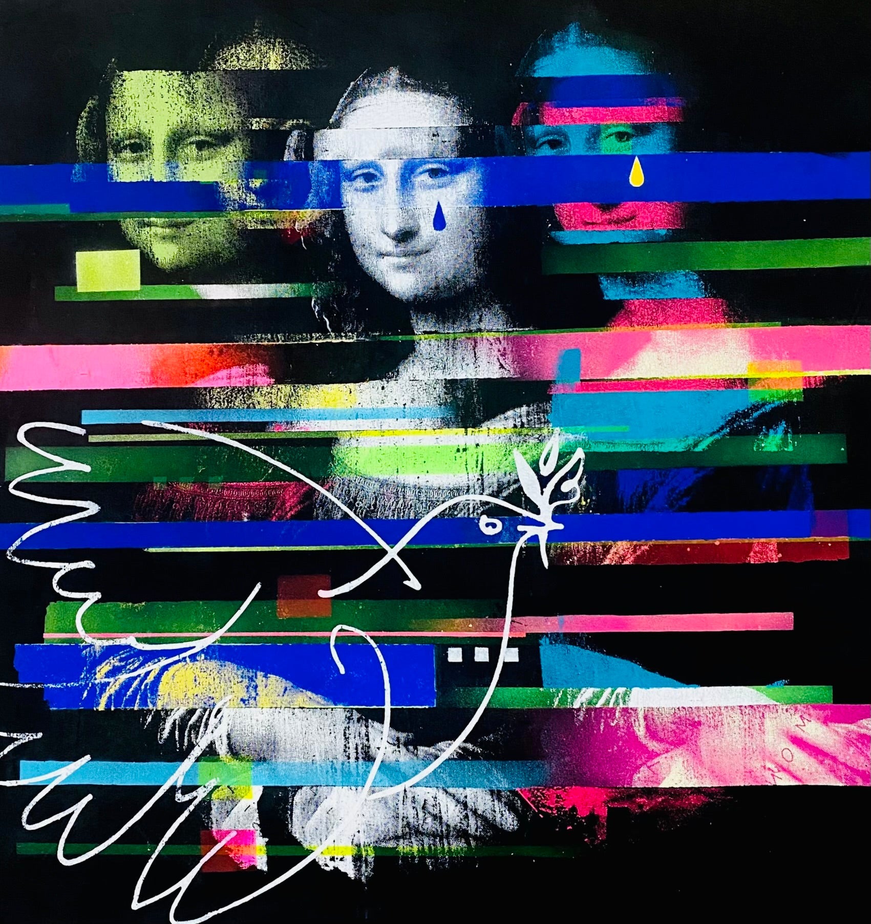 Russian Doll - Glitchy Mona (Painting) - Ethos Arts Inc.