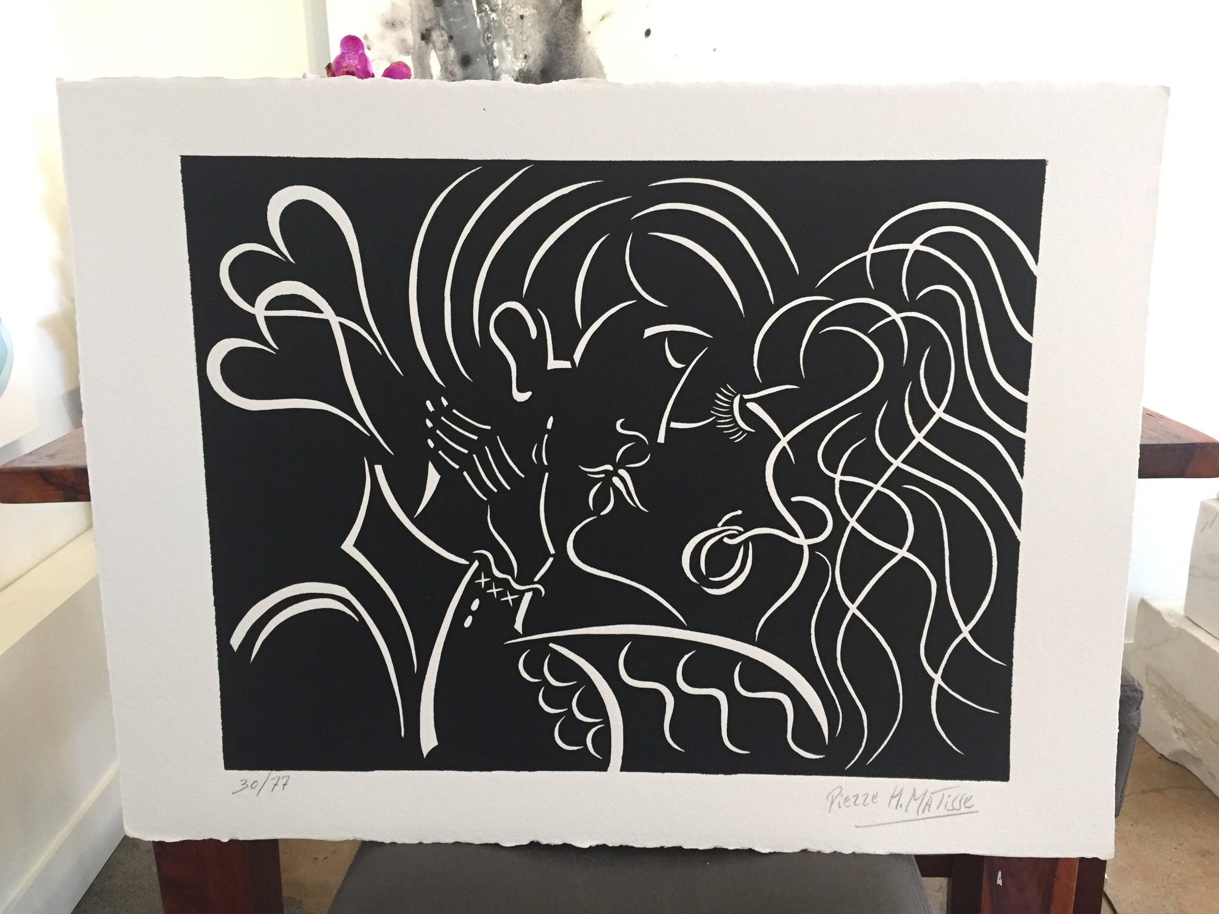 Pierre Henri Matisse - The Kiss (Painting) - Ethos Arts Inc.