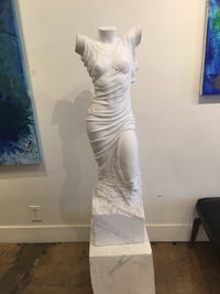 Marton Varo - Draped Woman (sculpture) - Ethos Arts Inc.