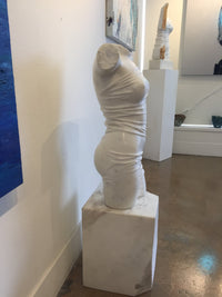 Marton Varo - Female Torso-Turkish Marble (sculpture) - Ethos Arts Inc.