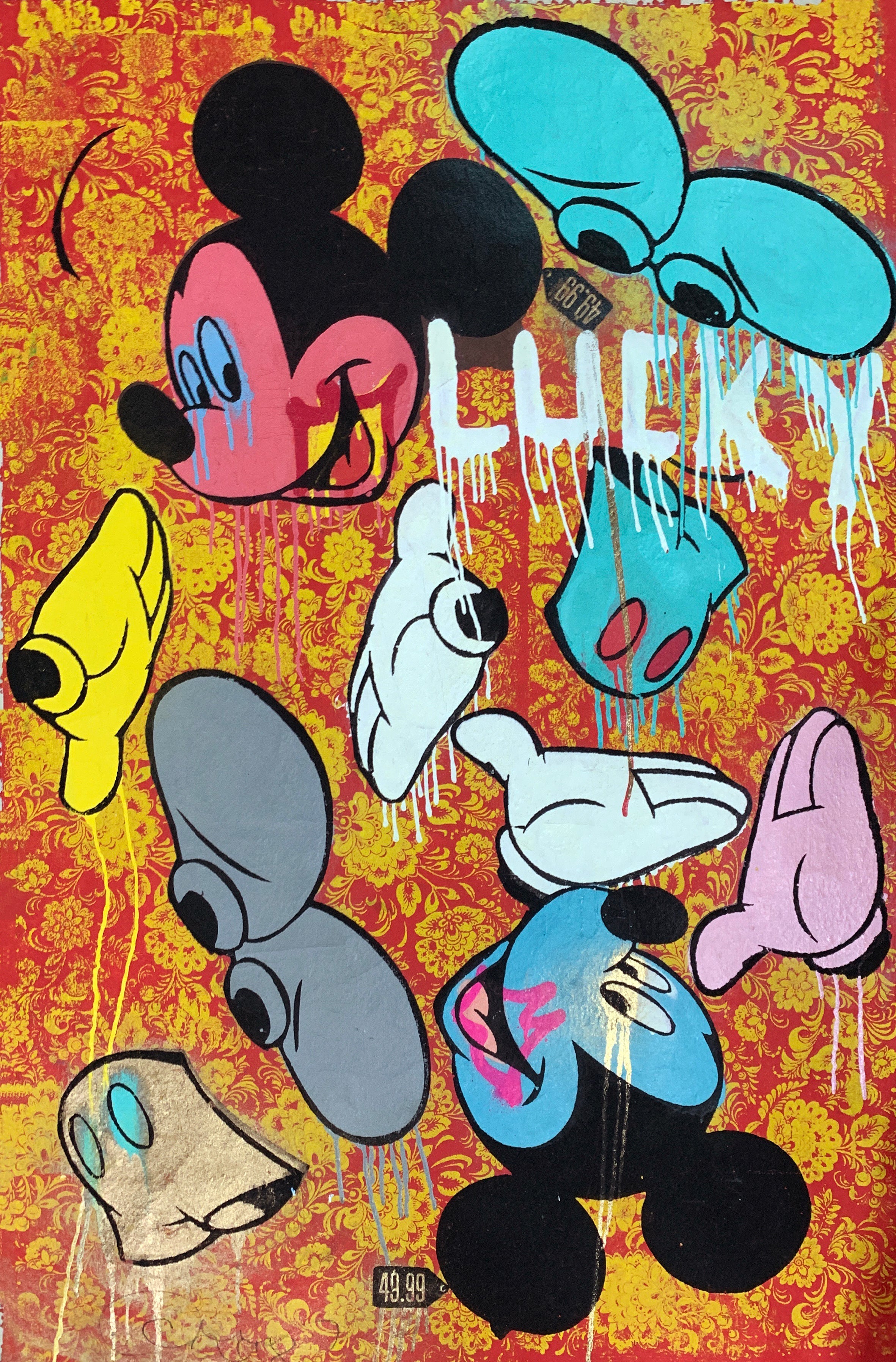 Denis Ouch -  Mickey Exploited (Painting) - Ethos Arts Inc.