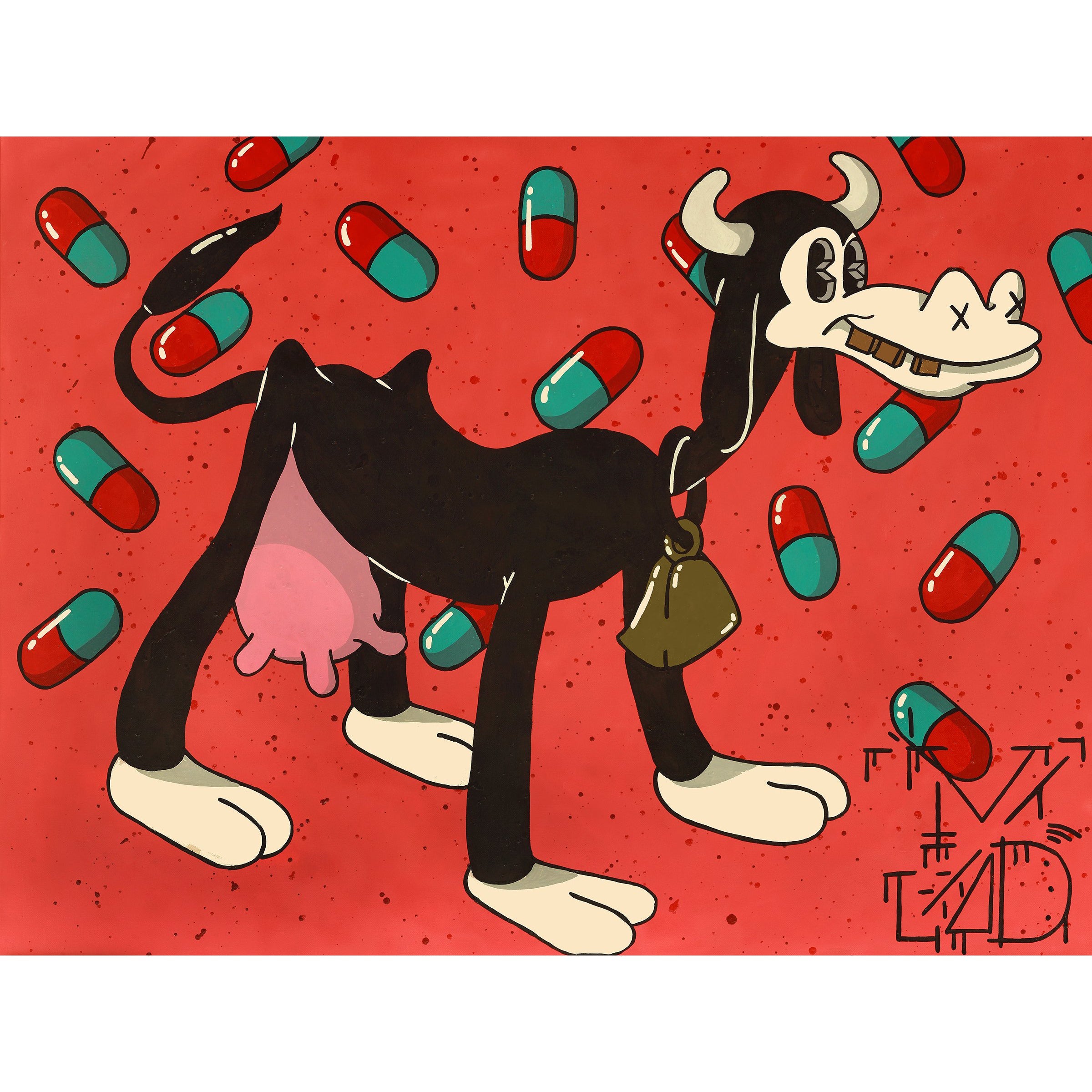VLAD VANDAMME- GMO COW (Painting) - Ethos Arts Inc.