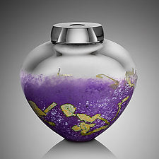 Randi Solin- Orchid Emperor Bowl (Art Glass Vase) - Ethos Arts Inc.