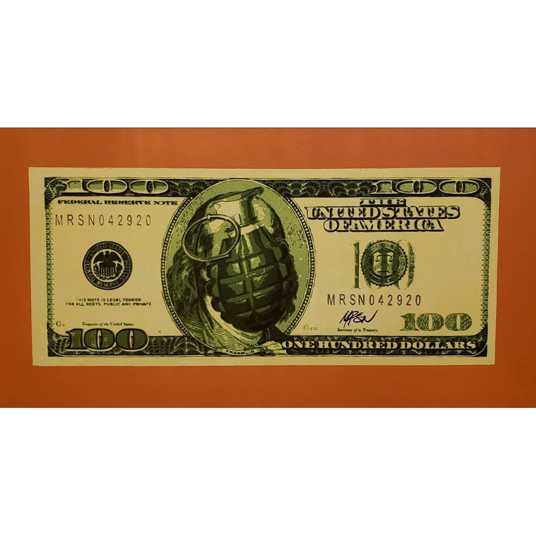MRSN- Bad Franklin (Painting) - Ethos Arts Inc.