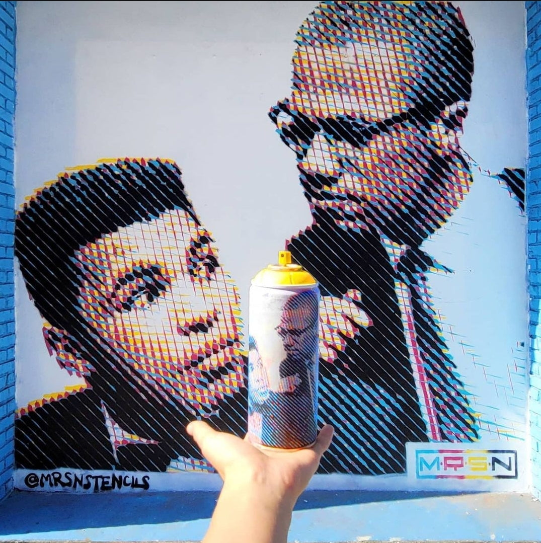 MRSN- MALCOLMxALI Can (Painting) - Ethos Arts Inc.
