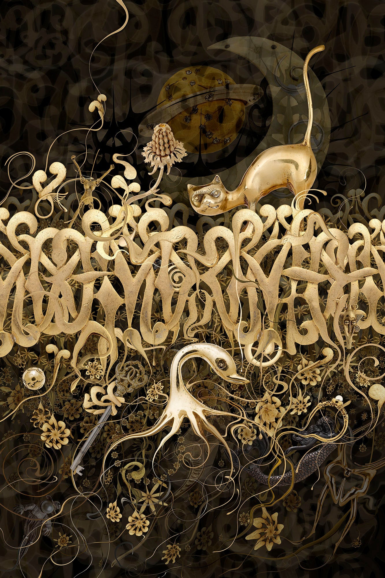 JT Burke - The Brass Cat and the Bright Shiny Duck (Digital Print) - Ethos Arts Inc.