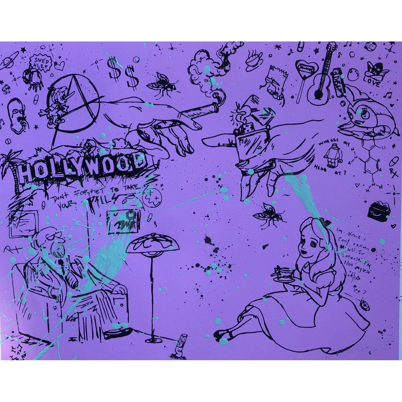 CC Ireland- Don't Forget to Take Your Pills - Purple (Print) - Ethos Arts Inc.