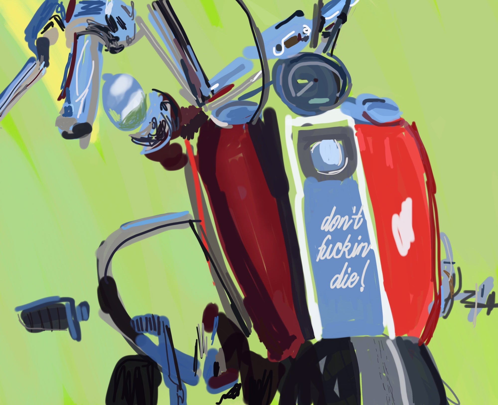 Sherry Pollack Walker- Don't Fuckin Die (Painting) - Ethos Arts Inc.