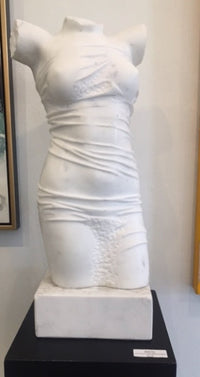 Marton Varo - Female Torso-Turkish Marble (sculpture) - Ethos Arts Inc.