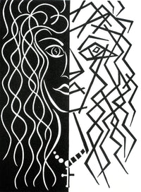 Pierre Henri Matisse- Two Faces of the Same Coin (Painting) - Ethos Arts Inc.
