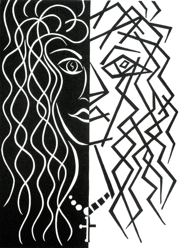 Pierre Henri Matisse- Two Faces of the Same Coin (Painting) - Ethos Arts Inc.