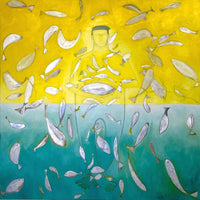 Orlando Agudelo-Botero- LA VIDA CONTINUIDAD ESPIRITU HUMANO (Human Spirit) (Painting) - Ethos Arts Inc.