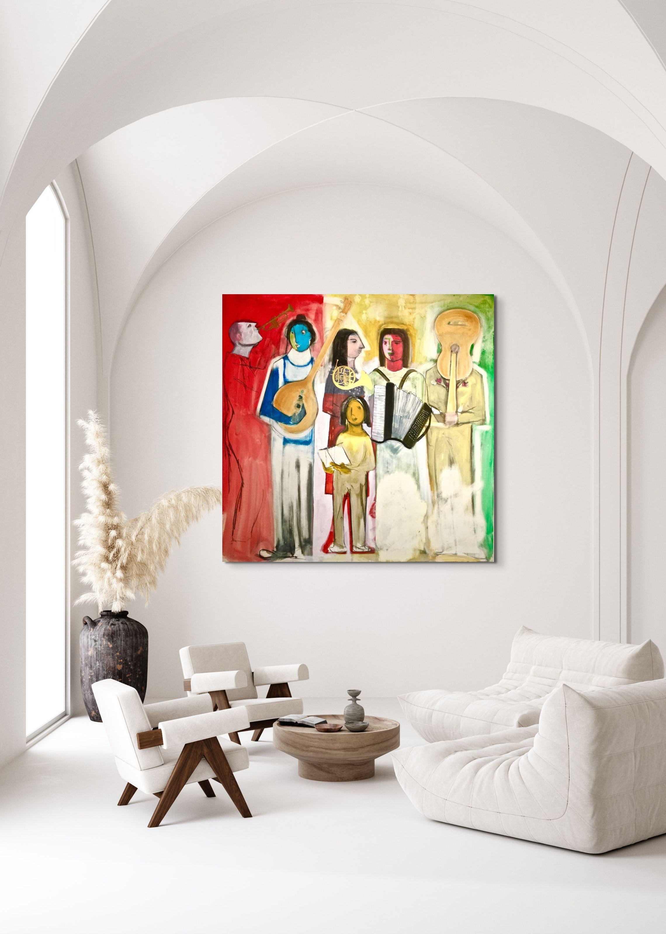 Orlando Agudelo-Botero- LA VIDA- MÚSICA (Painting) - Ethos Arts Inc.