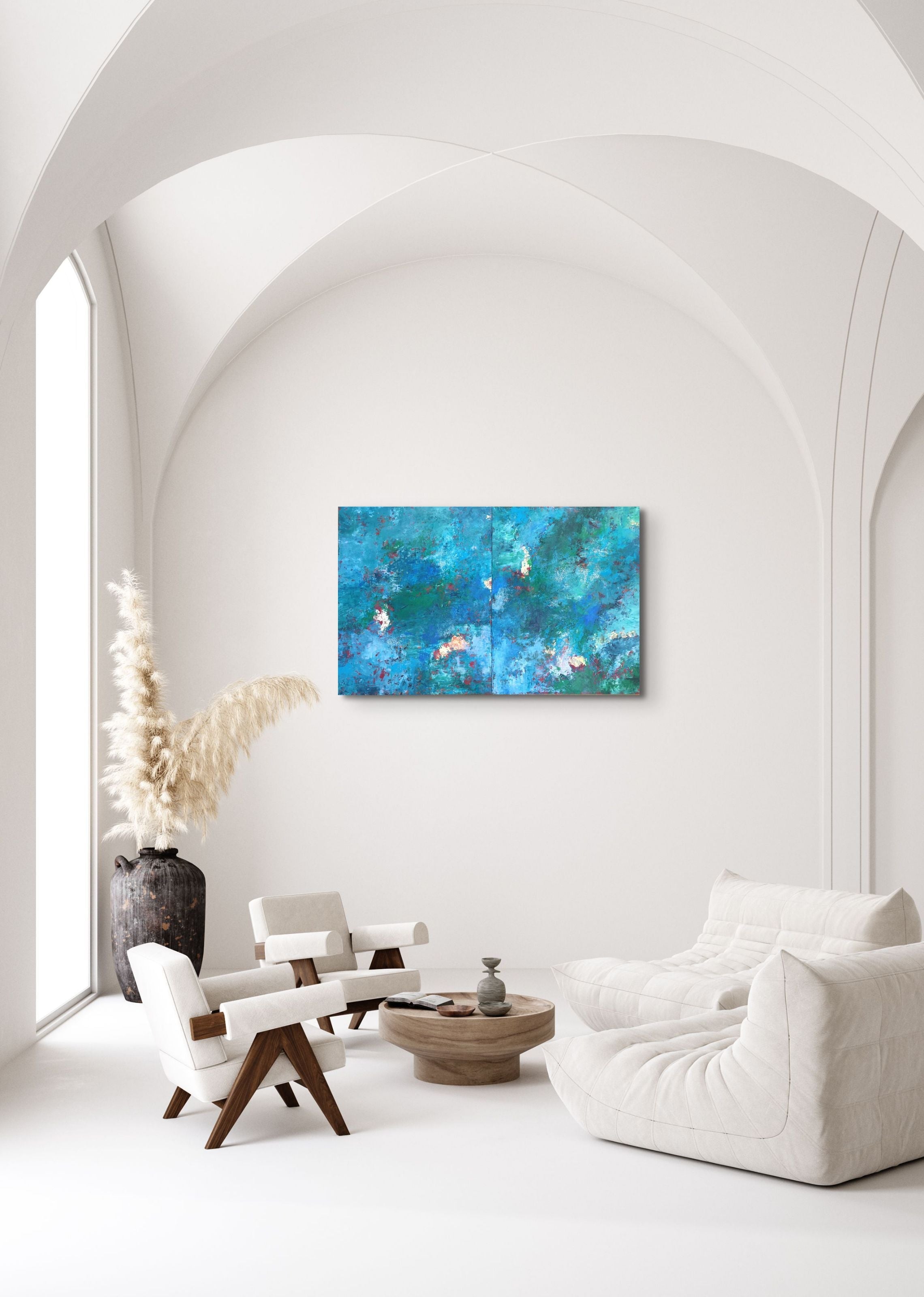 Georgeana Ireland - Manana (Diptych) (Painting) - Ethos Arts Inc.