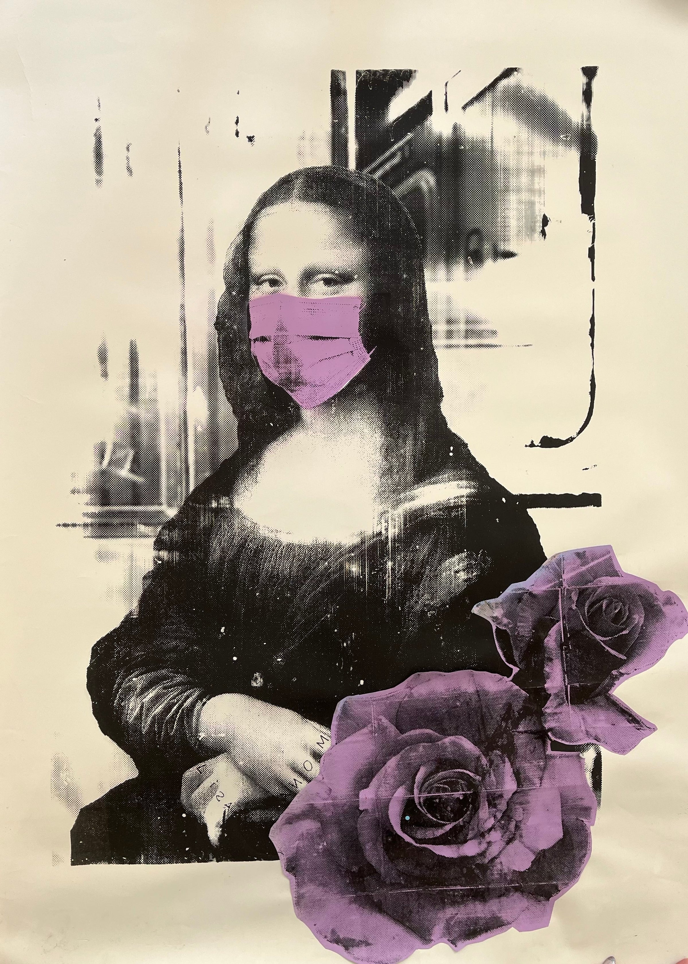 Russian Doll - Mona with Purple Flowers (Painting) - Ethos Arts Inc.
