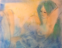 Peggy Hinaekian- Nude with Green Hair (Work on paper) - Ethos Arts Inc.