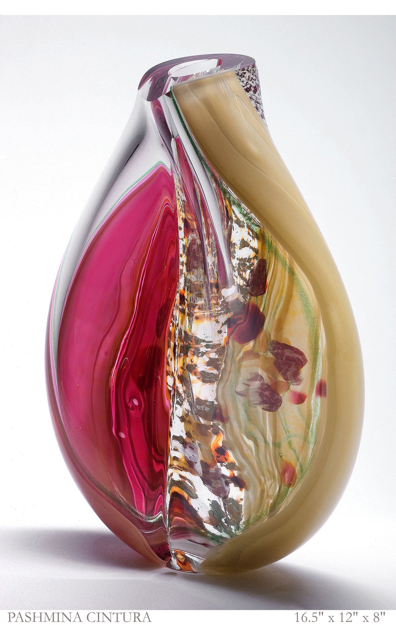 Randi Solin- Pashmina Cintura (Art Glass Vase) - Ethos Arts Inc.