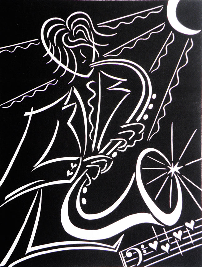 Pierre Henri Matisse - The Sax Artist (Painting) - Ethos Arts Inc.