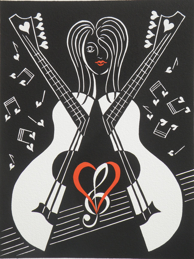 Pierre Henri Matisse - The Guitar Muse (Painting) - Ethos Arts Inc.