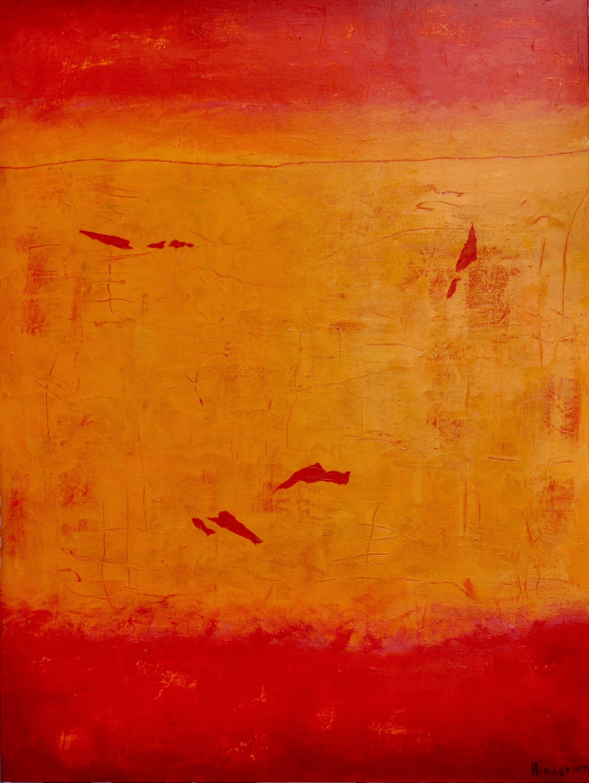 Peggy Hinaekian- Scorching Sun (Painting) - Ethos Arts Inc.