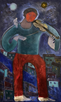 Orlando Agudelo-Botero - ANUNCIACIÓN (Annunciation) (Painting) - Ethos Arts Inc.