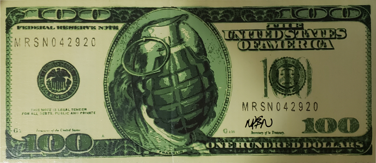 MRSN - Bad Franklin, 2020 (Painting) - Ethos Arts Inc.