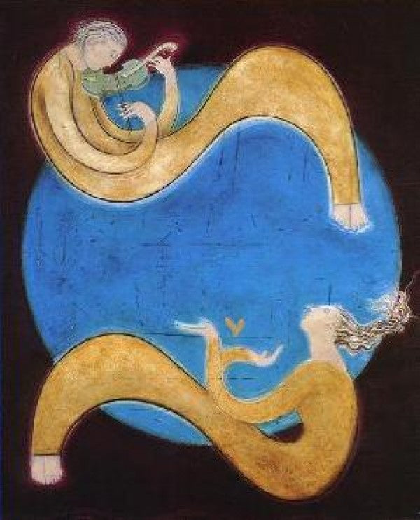 Orlando Agudelo-Botero - SERENATA DE LA LUNA AZUL (Blue Moon Serenade) (24/29) (Painting) - Ethos Arts Inc.