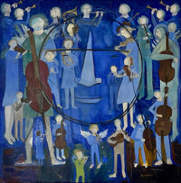 Orlando Agudelo-Botero - CELEBRACIÓN DE LA VIDA (Celebration of Life) (Painting) - Ethos Arts Inc.
