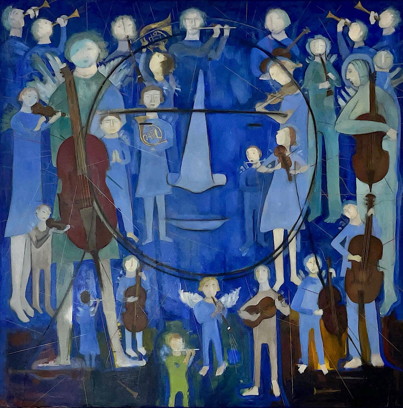 Orlando Agudelo-Botero - CELEBRACIÓN DE LA VIDA (Celebration of Life) (Painting) - Ethos Arts Inc.