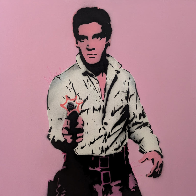 Artlord - Elvis in Pink, 2024 (Painting) - Ethos Arts Inc.