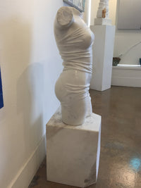 Marton Varo - Female Torso-Turkish Marble (Sculpture) - Ethos Arts Inc.