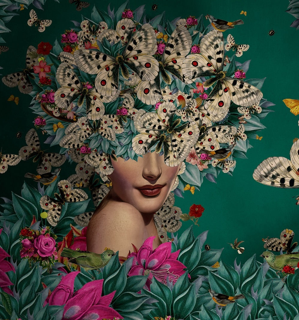David Krovblit - Flower Brain - Teal Dream, 2024 (Print) - Ethos Arts Inc.